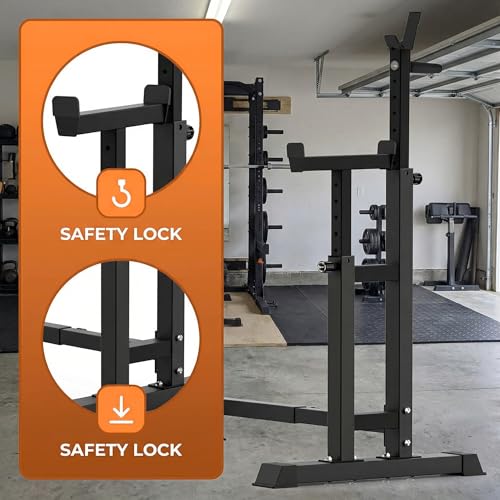 BARWING 49IN Rack For Bench Press Stand ,Barbell Rack Stand - Adjustable Multi-Functional Squat Barbell Stand for Weight Bench Press, weight bench rack, Easy to Assemble 350LBS Adjustable Squat Rack Stand - Image 3