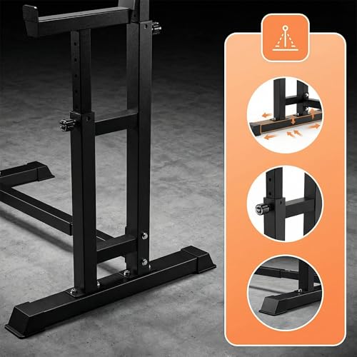 BARWING 49IN Rack For Bench Press Stand ,Barbell Rack Stand - Adjustable Multi-Functional Squat Barbell Stand for Weight Bench Press, weight bench rack, Easy to Assemble 350LBS Adjustable Squat Rack Stand - Image 7