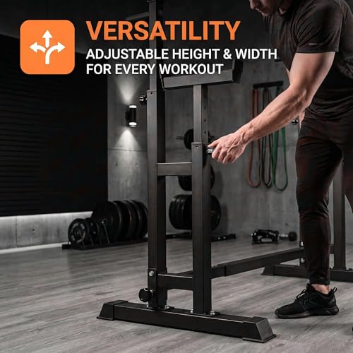 BARWING 49IN Rack For Bench Press Stand ,Barbell Rack Stand - Adjustable Multi-Functional Squat Barbell Stand for Weight Bench Press, weight bench rack, Easy to Assemble 350LBS Adjustable Squat Rack Stand - Image 8