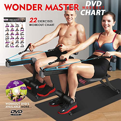 BODY RHYTHM 22 in 1 Wonder Master Core & Abdominal Workout Equipment, Foldable & Adjustable Rowing Machine, Core Strength Training& Abdominal Exercise Trainers with 22 Ways to Exercise for Home Gym. - Image 4