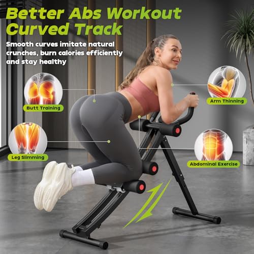 BODY RHYTHM Dual-Track Ab Machine with 4 Adjustable Heights, Foldable Core & Abdominal Exercise Machine, Total AB Workout Equipment for Home Gym, Ab Women Exercise Fitnes Trainer. - Image 3
