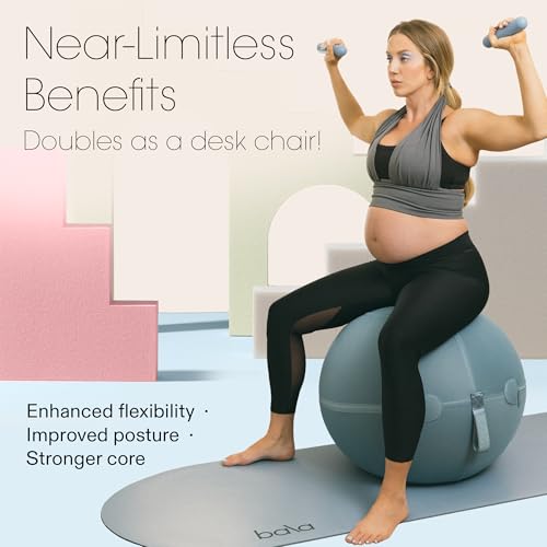 Bala Balance Ball - Exercise Ball Chair for Yoga, Pilates, Barre, Core Strengthening & Physical Therapy - Women's Gym Equipment & Workout Accessories - Image 4