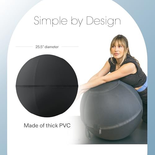 Bala Balance Ball - Exercise Ball Chair for Yoga, Pilates, Barre, Core Strengthening & Physical Therapy - Women's Gym Equipment & Workout Accessories - Image 5