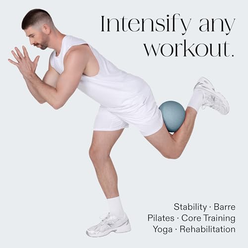 Bala Pilates Ball, Non-Weighted Exercise Ball - Small 8" Yoga Ball for Barre, Stretching, Strength & Core Training - Workout Accessory with Mini Pump for Home Gym & Fitness Routines - 100% PVC - Image 5
