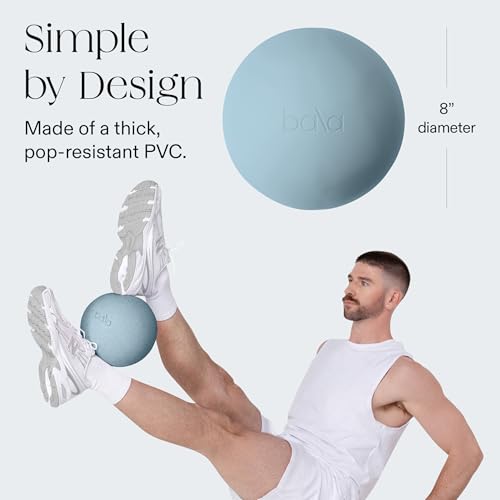 Bala Pilates Ball, Non-Weighted Exercise Ball - Small 8" Yoga Ball for Barre, Stretching, Strength & Core Training - Workout Accessory with Mini Pump for Home Gym & Fitness Routines - 100% PVC - Image 6