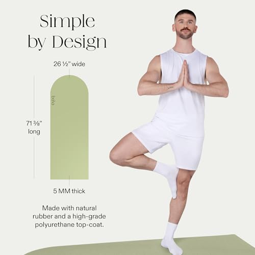 Bala Yoga Mat for Home Gym - Non Slip Exercise Mat for Home Workout, Stretching, Pilates, Aerobics & Floor & Fitness Work Out - Indoor Exercising Mat - Image 6