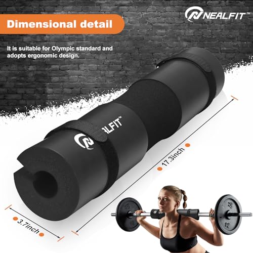 Barbell Pad Squat Pad for Squats—Squat Bar Pad—Great for Weightlifting,Lunges and Hip Thrusts—Foam Sponge Pad—Fit Standard and Olympic Bars Perfectly - Image 3