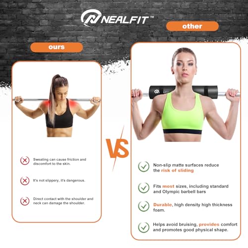 Barbell Pad Squat Pad for Squats—Squat Bar Pad—Great for Weightlifting,Lunges and Hip Thrusts—Foam Sponge Pad—Fit Standard and Olympic Bars Perfectly - Image 6
