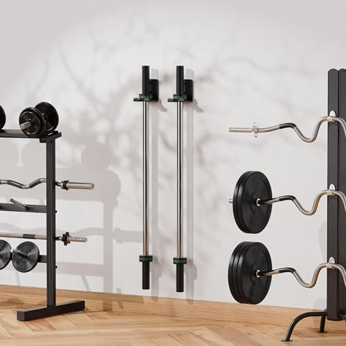 Barbell Rack Barbell Holder Wall Mount Barbell Storage Holder Olympic Bar Hanger for Home, Commercial, Garage Gym - Image 5