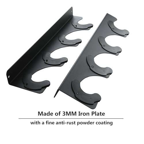 Barbell Rack Single Hook Wall Mount Heavy Duty Vertical Barbell Holder Weight Bar Holder for Olympic Barbell, Curl bar, Commercial or Home Gym Accessory (4 bars) - Image 4