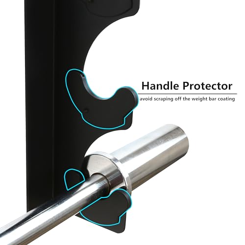 Barbell Rack Single Hook Wall Mount Heavy Duty Vertical Barbell Holder Weight Bar Holder for Olympic Barbell, Curl bar, Commercial or Home Gym Accessory (4 bars) - Image 5