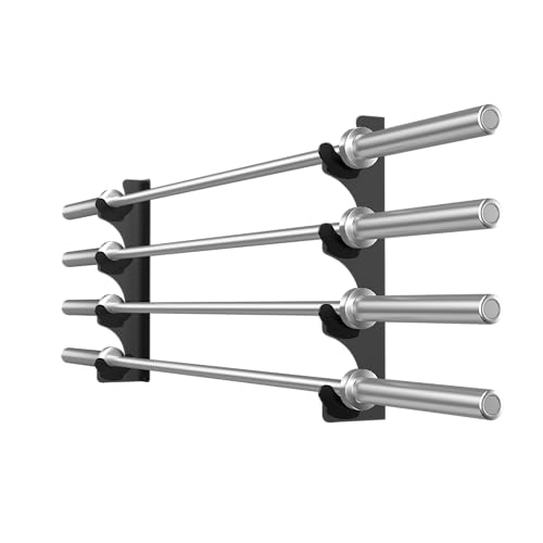 Barbell Rack Single Hook Wall Mount Heavy Duty Vertical Barbell Holder Weight Bar Holder for Olympic Barbell, Curl bar, Commercial or Home Gym Accessory (4 bars) - Image 8