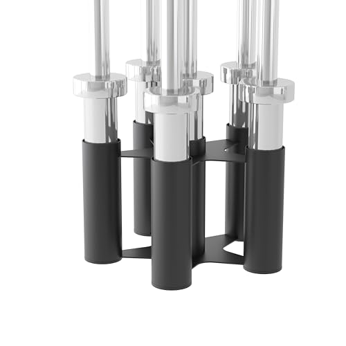 Barbell Rack Stand Vertical Olympic Bar Storage Rack 6 Bars Storage Rack for 2-inch Olympic Bars Dumbbell Handles Triceps Bars Curl Bars - Image 3