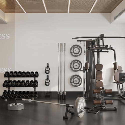 Barbell Rack Stand Vertical Olympic Bar Storage Rack 6 Bars Storage Rack for 2-inch Olympic Bars Dumbbell Handles Triceps Bars Curl Bars - Image 5