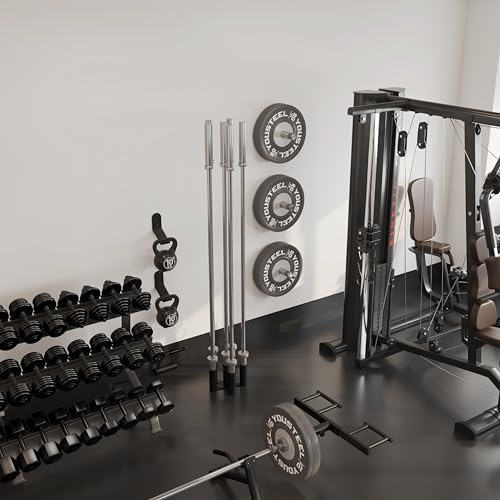 Barbell Rack Stand Vertical Olympic Bar Storage Rack 6 Bars Storage Rack for 2-inch Olympic Bars Dumbbell Handles Triceps Bars Curl Bars - Image 6