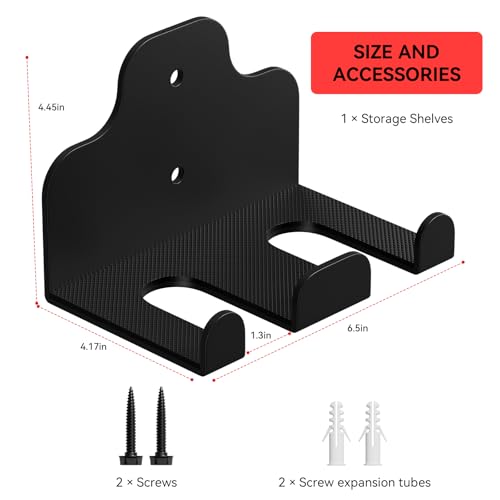 Barbell Wall Holder,Single Barbell wall Mount Hanger,Garage Gym Bar Wall Rack,Vertical Olympic Hanger wall Mount Rack,Space Saving Gym Accessory,Holds Under 33mm Bar Size(Black) - Image 5