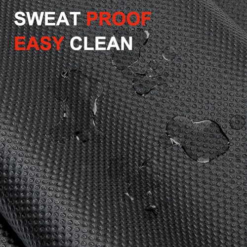 Bike Mat, Exercise Mat for Carpet & Hardwood Floors, Cushioned, Black - Image 7