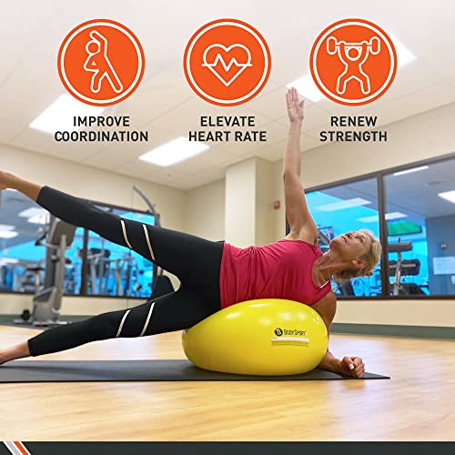 Body Sport Donut Ball – Durable, Inflatable Exercise Ball for Balance & Stability Training, Yoga, & Pilates Workouts – Use in Home, Office, Gym, or Classroom - Image 4