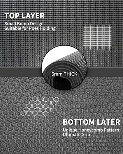 CAMBIVO Yoga Mat for Women and Men, Extra Long and Wide Exercise Mat(72"x48"/84"x30"), Large Non Slip Workout Mat for Yoga, Pilates, Fitness, Barefoot Workouts, Home Gym Studio - Image 4