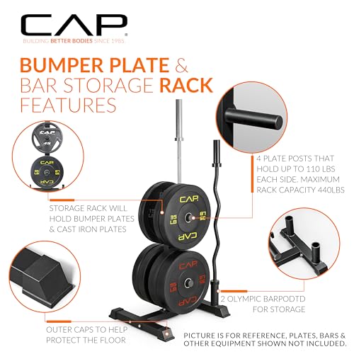 CAP Barbell Olympic Bumper Plate Tree Rack - Image 4
