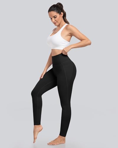 CHRLEISURE Leggings with Pockets for Women - Tummy Control High Waisted Soft Workout Yoga Pants - Image 5