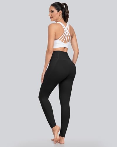 CHRLEISURE Leggings with Pockets for Women - Tummy Control High Waisted Soft Workout Yoga Pants - Image 6