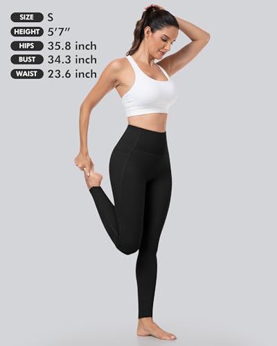 CHRLEISURE Leggings with Pockets for Women - Tummy Control High Waisted Soft Workout Yoga Pants - Image 7