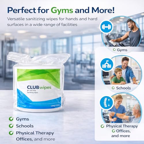 CLUBwipes Gym Equipment Wipes Refill Rolls – 6000 Bulk Sanitizing Wipes for Fitness Centers, Gyms & Wellness Facilities – Commercial Cleaning Wipes for Gym Equipment – 4 x 1500 Roll Refill Pack - Image 7