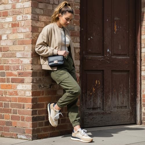 CUSHIONAIRE Women's Kicks lace up Nylon Sneaker +Comfort Foam, Wide Widths Available - Image 3