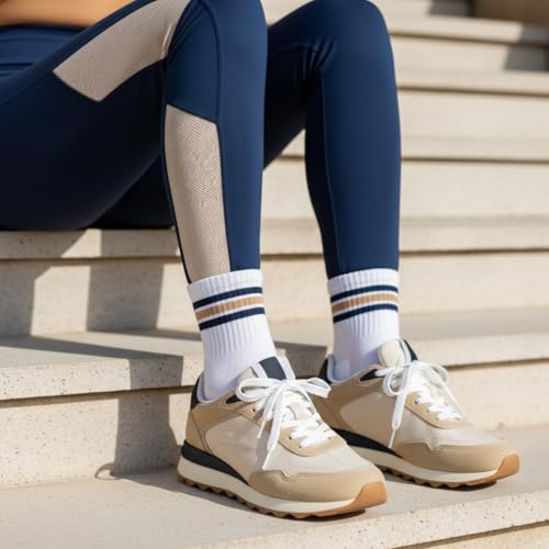 CUSHIONAIRE Women's Kicks lace up Nylon Sneaker +Comfort Foam, Wide Widths Available - Image 6