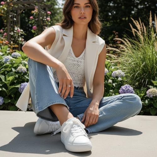 CUSHIONAIRE Women's ROC lace up Sneaker +Comfort Foam, Wide Widths Available - Image 6