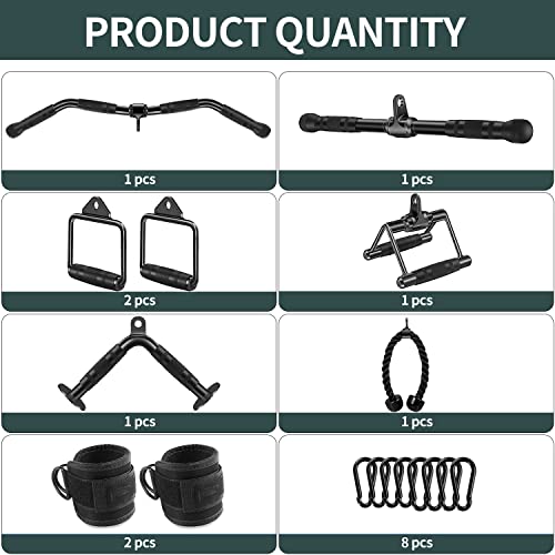 Cable Machine Attachment, Cable Attachments for Gym, Gym Cable Attachments, Cable Machine Attachments Set - Image 3