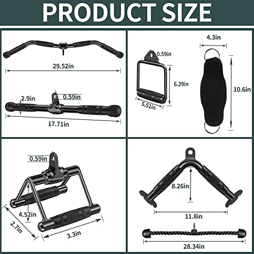 Cable Machine Attachment, Cable Attachments for Gym, Gym Cable Attachments, Cable Machine Attachments Set - Image 4
