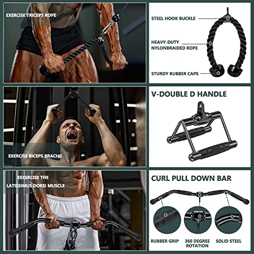 Cable Machine Attachment, Cable Attachments for Gym, Gym Cable Attachments, Cable Machine Attachments Set - Image 6