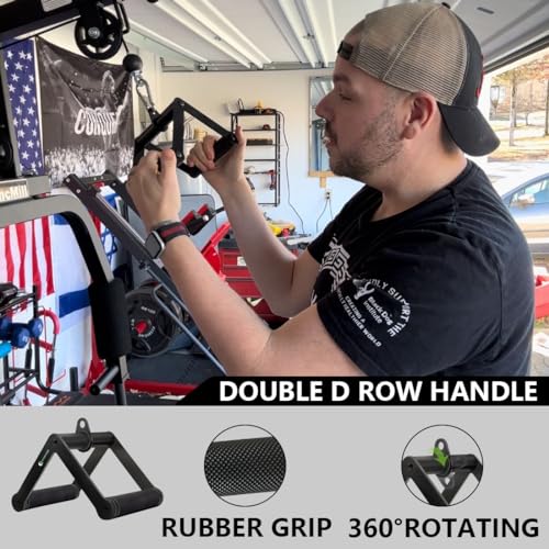 Cable Machine Attachment Set LAT Pulldown Attachments Weight Machine Accessories for Home Gym - Image 3