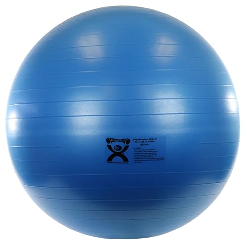 CanDo Inflatable Exercise Ball -Blue 33.5", Durable Extra Thick Non-Slip Stability Ball for Core Workouts, Yoga, Pilates, Active Seating, Physical Therapy, Pregnancy, Home Gym, Flexibility - Image 2