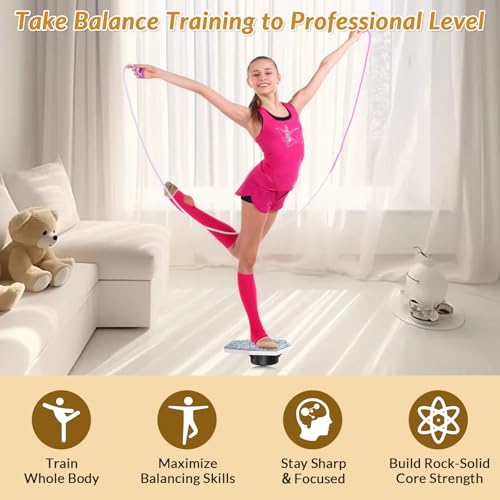 Cheerleading Balance Trainer, Stunt Training Stand, Cheer Flyer Stand Balance and Flexibility Trainer for Flexibility Core Strength Training, Portable Cheer Stunt Stand, Cheer Equipment for Flyers - Image 7