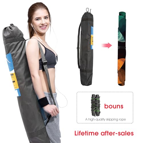 Cheete Jump Rope Mat Large Rubber Exercise Mat Indoor Outdoor Shock Absorbing Mat Non-Slip Oval Design for Floor & Rope Protection, Workout Mats for Home Gym Flooring - Image 7