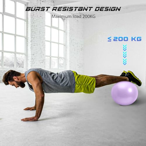Cikyner Soft Pilates Ball, Small Exercise Ball 9 Inch Mini Gym Ball with Inflatable Straw, Suitable for Pilates, Yoga, Full Body Training, Physical Therapy and Balance improving at Home - Image 4
