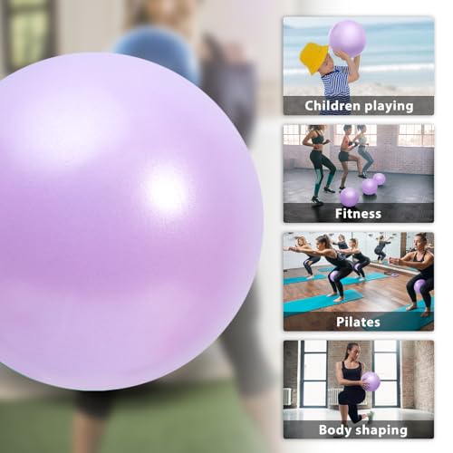 Cikyner Soft Pilates Ball, Small Exercise Ball 9 Inch Mini Gym Ball with Inflatable Straw, Suitable for Pilates, Yoga, Full Body Training, Physical Therapy and Balance improving at Home - Image 5