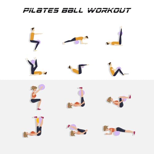 Cikyner Soft Pilates Ball, Small Exercise Ball 9 Inch Mini Gym Ball with Inflatable Straw, Suitable for Pilates, Yoga, Full Body Training, Physical Therapy and Balance improving at Home - Image 6