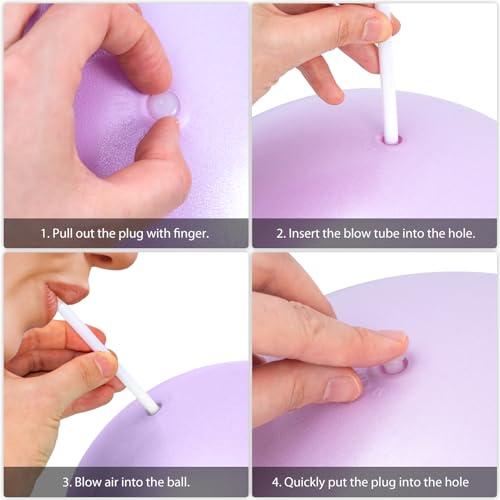 Cikyner Soft Pilates Ball, Small Exercise Ball 9 Inch Mini Gym Ball with Inflatable Straw, Suitable for Pilates, Yoga, Full Body Training, Physical Therapy and Balance improving at Home - Image 7