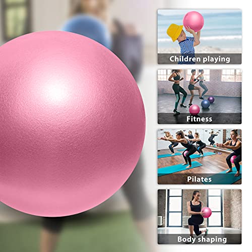 Cikyner Soft Pilates Ball, Small Exercise Ball 9 Inch Mini Gym Ball with Inflatable Straw, Suitable for Pilates, Yoga, Full Body Training, Physical Therapy and Balance improving at Home, Gym & Office - Image 5