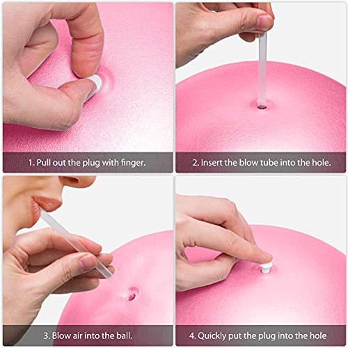 Cikyner Soft Pilates Ball, Small Exercise Ball 9 Inch Mini Gym Ball with Inflatable Straw, Suitable for Pilates, Yoga, Full Body Training, Physical Therapy and Balance improving at Home, Gym & Office - Image 7