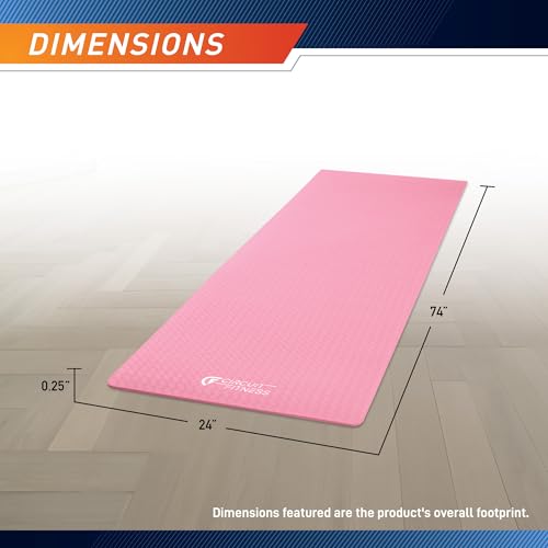 Circuit Fitness by Marcy Non-Slip Multi-Purpose Exercise Yoga Mats with Carrying Strap Multi-Thickness, Multi-Color Options - Image 3