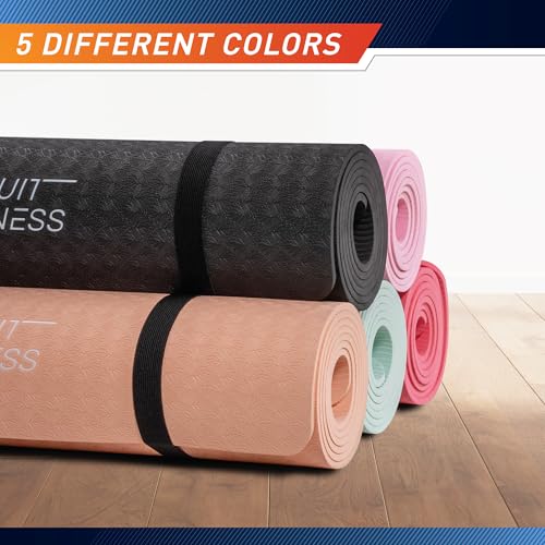 Circuit Fitness by Marcy Non-Slip Multi-Purpose Exercise Yoga Mats with Carrying Strap Multi-Thickness, Multi-Color Options - Image 4