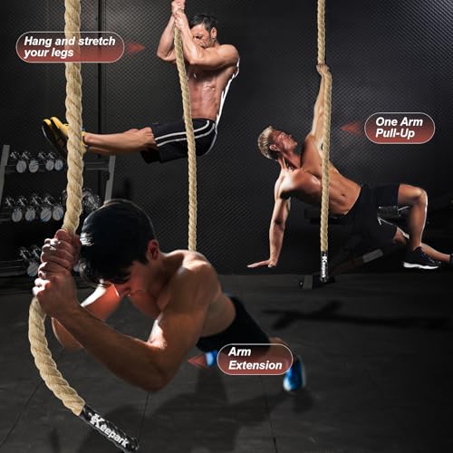 Climbing Rope 1.5 Inch Diameter 10FT 15FT 20FT 25FT 30FT 35FT Gym Climbing Rope for Fitness & Strength Training, Workout Exercises Climbing Rope for Adults Kids Outdoor or Home Indoor - Image 3
