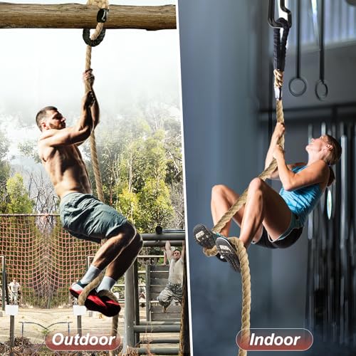 Climbing Rope 1.5 Inch Diameter 10FT 15FT 20FT 25FT 30FT 35FT Gym Climbing Rope for Fitness & Strength Training, Workout Exercises Climbing Rope for Adults Kids Outdoor or Home Indoor - Image 5