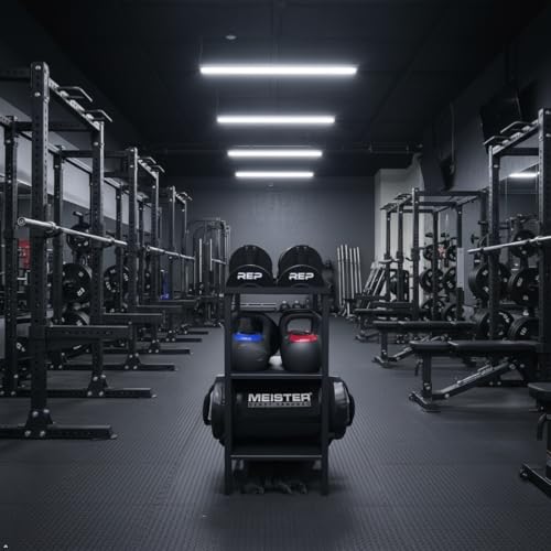 Commercial Heavy Duty Adjustable Dumbbell Stand & Kettlebell Stand, Adjustable Dumbbell Weight Rack, Kettlebell Storage Rack, Weight Rack for Garage/Home Gym/Commercial with Non-Slip Base, Anti-Tip Safety & Space-Saving Design, Weight Capacity 500/600/800 lbs - Image 5