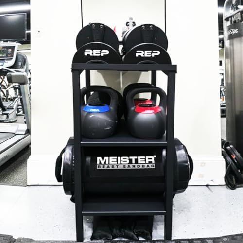 Commercial Heavy Duty Adjustable Dumbbell Stand & Kettlebell Stand, Adjustable Dumbbell Weight Rack, Kettlebell Storage Rack, Weight Rack for Garage/Home Gym/Commercial with Non-Slip Base, Anti-Tip Safety & Space-Saving Design, Weight Capacity 500/600/800 lbs - Image 6